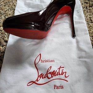 Christian Louboutin Lady Peep patent leather pumps 38.5